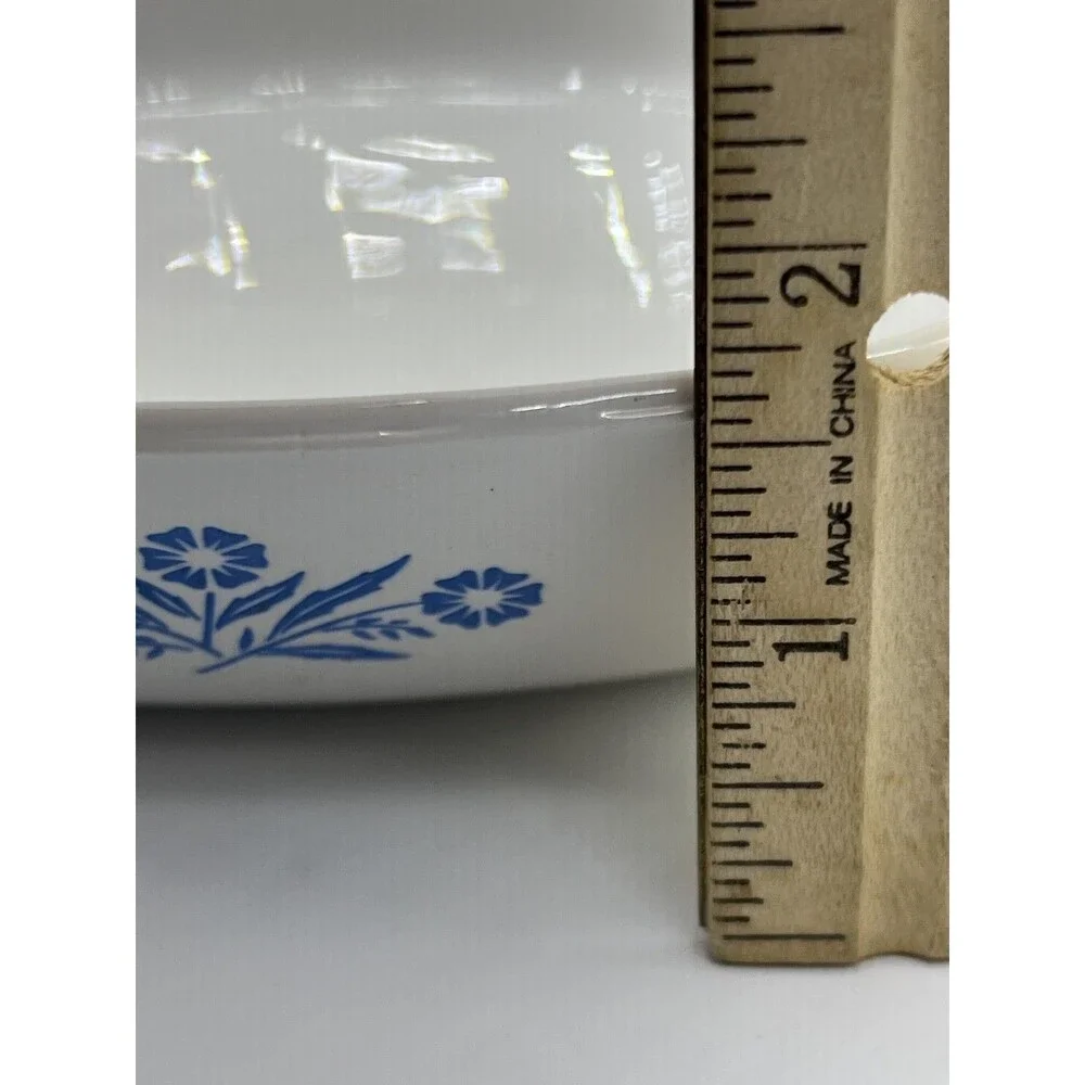 Vintage CorningWare Cornflower Baking Dish P-41-B 1 3/4 Cup White Blue USA